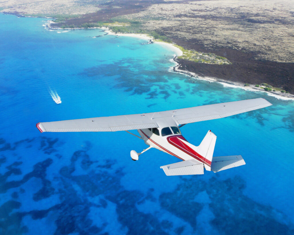 This is an image of a light aircraft in line with adsb rebate program